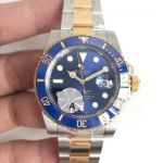 JF Factory Rolex Submariner Replica Watch Two Tone Blue Dial 40MM